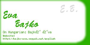 eva bajko business card